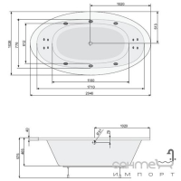 Панель для ванны PoolSpa Aura 204 PWO3V..OW000000 белая