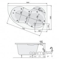 Панель для ванни PoolSpa Mistral 160 права