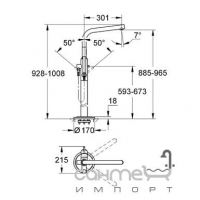 Смеситель для ванны напольный Grohe Atrio 32135002