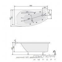 Панель для ванни PoolSpa Nicole 150х80 права