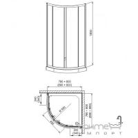 Душова кабіна Aquaform Lazuro скло прозоре 100-06565