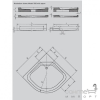 Поддон+стеллаж+передняя панель Kaldewei Fontana With Aprom 568-4 (4464. 4800. 0001)