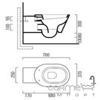 Унитаз подвесной Catalano Verso Comfort 70 Sospeso 1VSHE00 белый