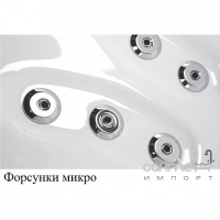 Лівостороння гідро-аеромасажна ванна Aquator Tizian 160 Комбо (6752)