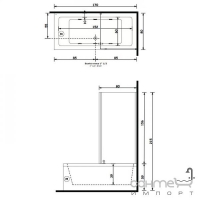 Душова кабіна для ванної Treesse Quadra Box Easy 178-180 B5384