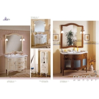 Комплект мебели Gallo Iris Decorato 110-S Avorio+Decor ID-110 с мраморной столешницей