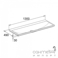 Раковина без отверстий под смеситель, без перелива Keuco Royal Reflex 34081 (311300)