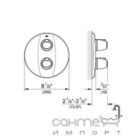 Термостат для душа скрытого монтажа GROHE Grohtherm 3000 19256000