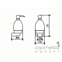 Дозатор жидкого мыла Keuco Solo 01552 (010100)