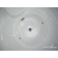 Кругла акрилова ванна з каркасом та зливом-переливом Bisante Солей (Soleil)