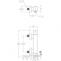 Термостатический смеситель для душа Fir Playone 85339121000 хром 