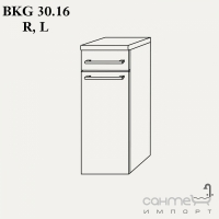 Шкаф со столешницей (одни дверцы, ящичек, полочка) Gorenje Avon BKG 30.16 L