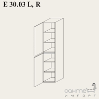 Висока шафа (дві дверцята, чотири полички) Gorenje Fresh E 30.03 L, R