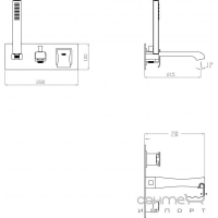 Змішувач для ванни вбудований зовнішня частина Fir Playone Deco 87413821000 хром
