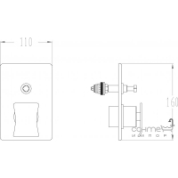 Змішувач для ванни та душу вбудований, зовнішня частина Fir Playone Deco 87427822001 білий
