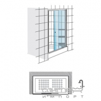Профиль-компенсация для душевых дверей 50 мм Sanitana Step 2 цвета