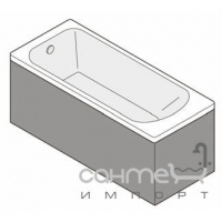 Бічна панель для прямокутної ванни 80х56 Sanitana B8056ACM термоалюміній в 8мі кольорах
