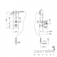 Встроенный смеситель для душа с термостатом с одним выпуском Burlington Trent H394