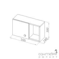 Шкафчик Aquaform Flex подвесной с полочкой 0410-640101