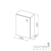 Шкафчик Aquaform Flex подвесной прямоугольный 0410-640106