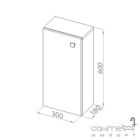 Шкафчик Aquaform Flex подвесной прямоугольный 0410-640105