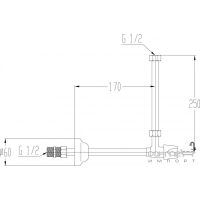 Угловой запорный вентиль для смесителя на три отверстия Fir 11012422200 бронза