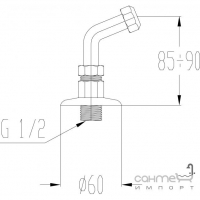 Соединительный элемент к смесителю для умывальника Fir 11020121000 хром