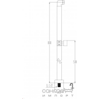 Две колонны к напольному смесителю для ванны Fir 11039521000 хром