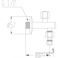 Запорный вентиль со съемным фильтром для врезного смесителя на одного отверстие Fir 11050322001 белый