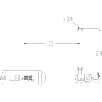 Запорный клапан для смывания туалета Fir 11052121000 хром