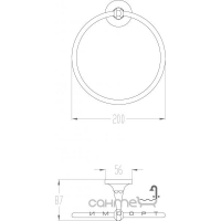 Настенное кольцо для полотенца Fir ABCA08B1000 хром