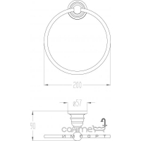 Настенное кольцо для полотенца Fir ABME08B2200 бронза