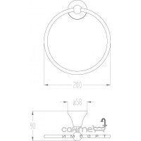 Настенное кольцо для полотенца Fir ABML08B1000 хром