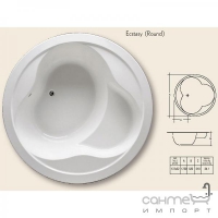 Ванна круглая Rak Ceramics Ecstasy (белая )