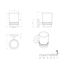 Стакан для зубных щеток Gedy Felce FE10-13