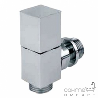 Дизайнерський клапан для радіатора Carlo Poletti Corner Combi V581, Білий (із зовнішнім різьбленням)