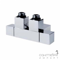 Дизайнерский угловой кран для радиатора Carlo Poletti Cube TwinV661H, Белый