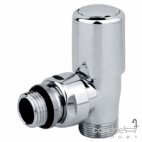 Угловой клапан для радиатора Carlo Poletti V771, Хром (с внешней резьбой)