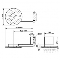 Душова система Gessi Minimali Tondo 40401/238 Дзеркальна сталь