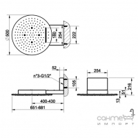 Мультифункціональна душова система Gessi Minimali Tondo 40511/238 Дзеркальна сталь
