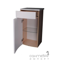 Нижний шкафчик с ящиком Ravak Uni PS лево-/правосторонний (корпус береза, белый, оникс)