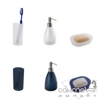 Склянка для зубних щіток Gedy Camelia CA98-XX кольори білий та синій