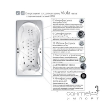 Гідромасажна ванна Ravak Viola Ultra VU0001 (покриття хром)