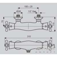 Змішувач для душу термостатичний Emmevi Deco Classic CR12300 хром