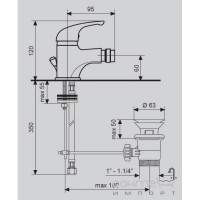 Смеситель для биде Emmevi Giglio SC8004GTC матовый хром