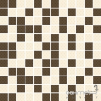 Плитка Paradyz Kashmire Brown/Bianco Mozaika Cieta