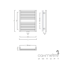 Стальной полотенцесушитель Instal Projekt Code COD-60/130D50 белый