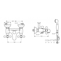 Змішувач для ванни Ideal Standard Azimuth N9005GY хром/латунь