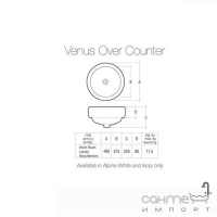 Раковина Rak Ceramics Venus d-48 Over Counter (белый)