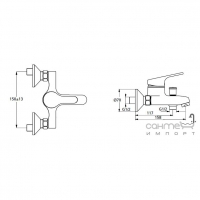 Змішувач для ванни Ideal Standard Slimline II B9088AA хром